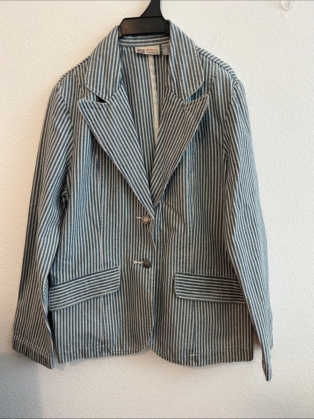 Women’s Vintage Faded Glory Striped Blazer Jacket